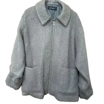 JEANASIS 샤기 지퍼 미들 코트