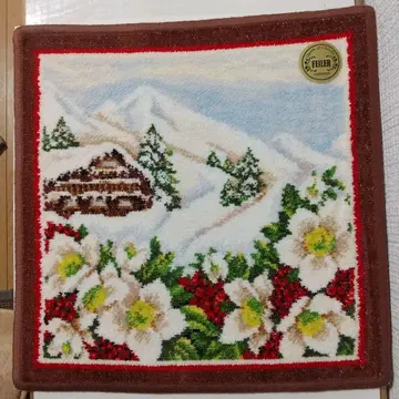 FEILER 크리스마스 로즈 타월 손수건 새상품 페이러