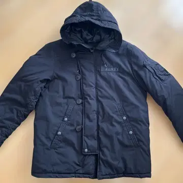 미사용 새상품 AVIREX 블랙 모즈 코트 자켓 XL