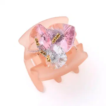 컴플렉스 비즈 SWAROVSKI 하트 크리스탈 헤어 클립