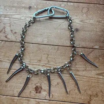 체인 메일 스파이크 목걸이 punk y2k