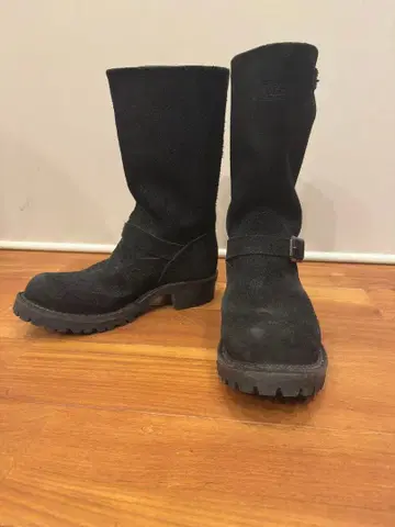 Wesco Boss 블랙 스웨이드 엔지니어 부츠
