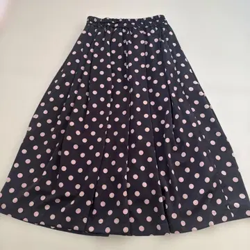 [새상품급] kubosanmade 도트의 턱 개더 스커트 M 블랙