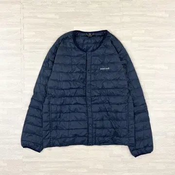 새상품급 몽벨 스페리오 라운드넥 다운 자켓 네이비 L 이너