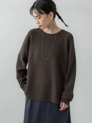 코튼 믹스 카노코 니트 darkbrown 사이즈;3