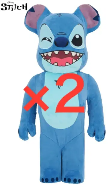 x 2 BE@RBRICK 리로&스티치 인형옷 400% STITCH