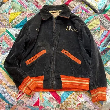 앤티크 빈티지 50s 미국 바시티 자켓 구제 의류 자수 자수 패치