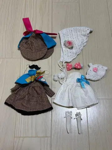 네오 브라이스 인형 의상 세트 (체크 무늬 화이트)