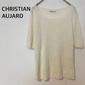 크리스찬 오자르 오부 소매 니트 심플 돌려입기