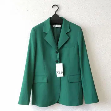 미사용 새상품 택 포함 ZARA 자라 자켓 그린 녹색 정가 17,990엔