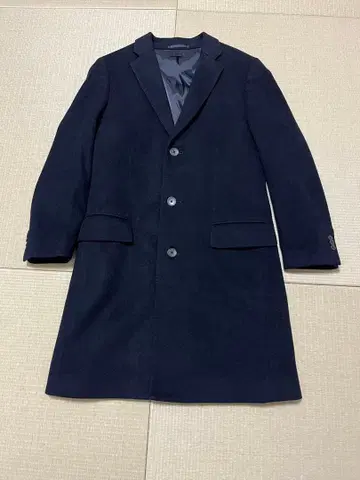 [ 새상품급 ] 유니클로 울 캐시미어 체스터 코트 네이비 남성용 M