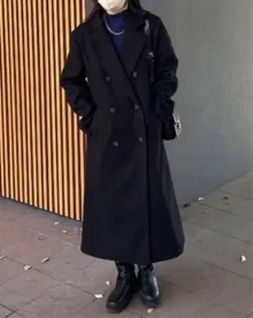 더블 롱 코트 nugu VISCO