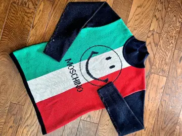 MOSCHINO 하이넥 스웨터 스마일리 페이스 9호