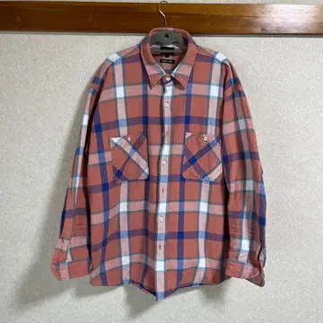 BEAMS 체크 무늬 긴팔 오버 셔츠 L