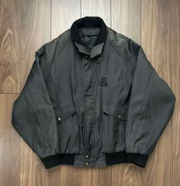 스윙탑 해링턴 자켓 페이드 구제 의류 블랙 충전솜