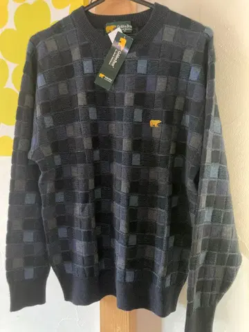 택 포함 GoldenBear 골든베어 스웨터 로고 마크 자수