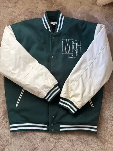 MSG 바시티 자켓 L 사이즈 그린