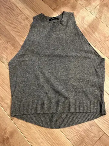 mizuiro ind 그레이 니트 베스트 프리 사이즈