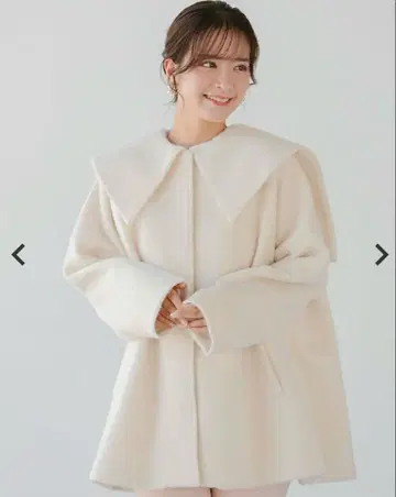 핏 모어 빅 칼라 울 라이크 샤기 코트