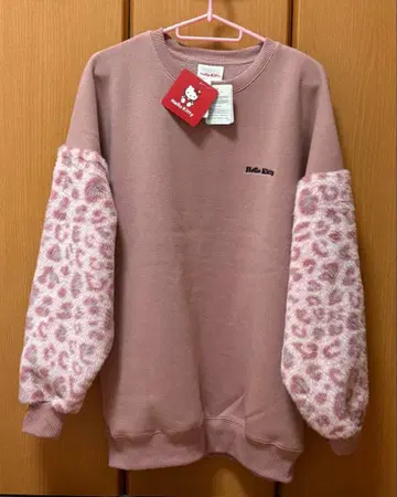 시착만 한 상품 아베일 여성용 풀오버 키티 M 레오파드 무늬 트레이닝복