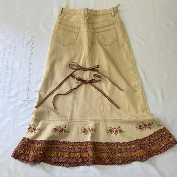 핑크하우스 데님 스커트