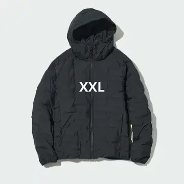유니클로 퍼프 테크 후드티 블랙 XXL (3L) 사이즈 새상품급