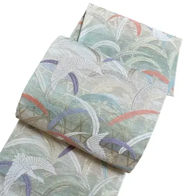 A 71 후쿠로 오비 육통 무늬 금은사 자수 당조 기모노