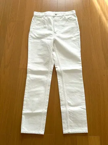 nagonstans 화이트 스트레이트 데님 팬츠