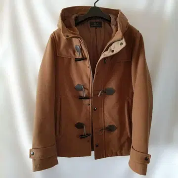 남성용 더플 코트 브라운