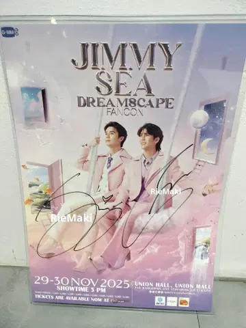 JimmySea FANCON 친필 사인 포스터 GMMTV