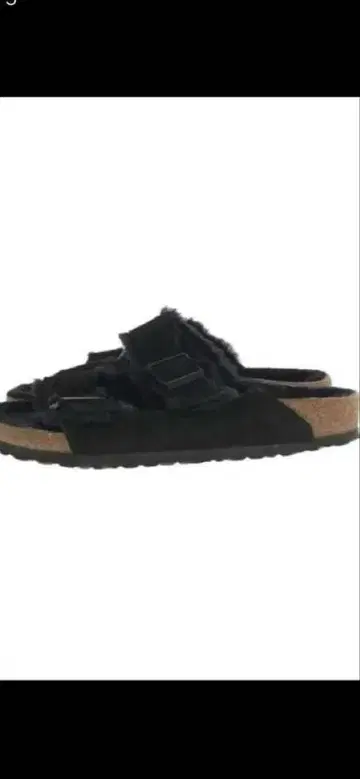 버켄스탁 애리조나 43 블랙 퍼 샌들 시어링 블랙