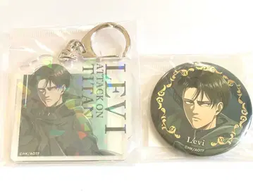 진격의 거인 리바이 홀로그램 아크릴 키링, 금박 캔뱃지