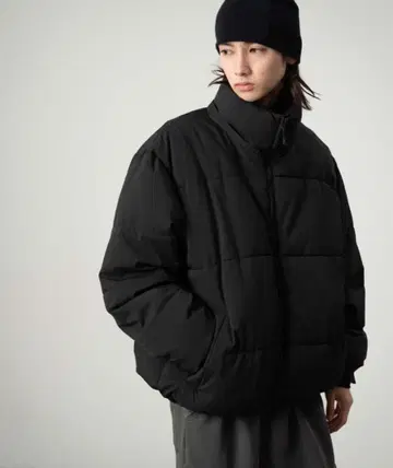 [ 미사용 새상품 미개봉 ] 2WAY 퍼 파퍼 블루종 블랙 다운 자켓