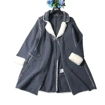 최고급 엘르만노 쉘비노 엑스트라 파인 메리노울 니트 코트