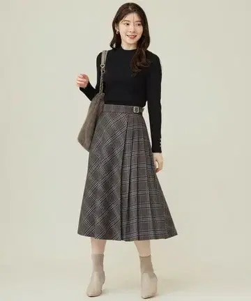 anySiS 리브 이너 니트 블랙