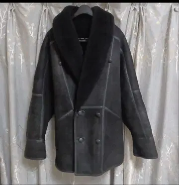 무스탕 보아 스웨이드 코트 피코트