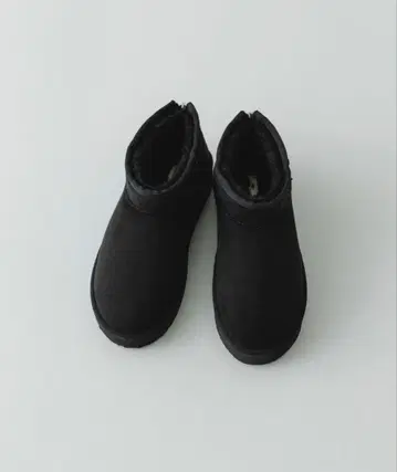 RDDE SKO 블랙 어그 부츠 통굽 지퍼