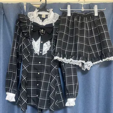 시크릿허니 Secret Honey 체크무늬 셋업