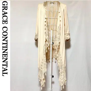 새상품급 그레이스 콘티넨탈 롱 가디건 7부 기장 상의 넉넉한