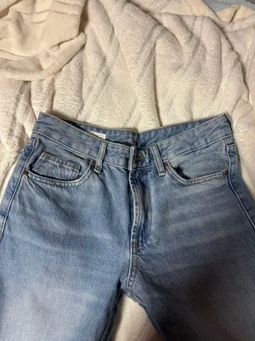 ZARA 라이트 블루 스트레이트 레그 데님 팬츠 36