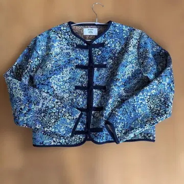 Jouetie 노카라 자켓 꽃무늬 블루 계열