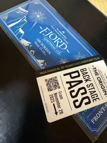 미세스 FJORD 입장자 혜택 백스테이지 패스 & 티켓 세트 익명 배송