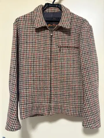 벤 셔먼 하운드투스 체크 해리스 트위드 라이더 자켓 S