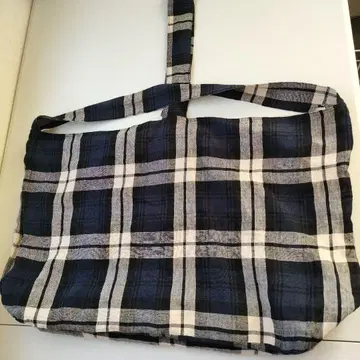 ICHI Antiquites 이치앤티크스 린넨 토트백 체크 네이비