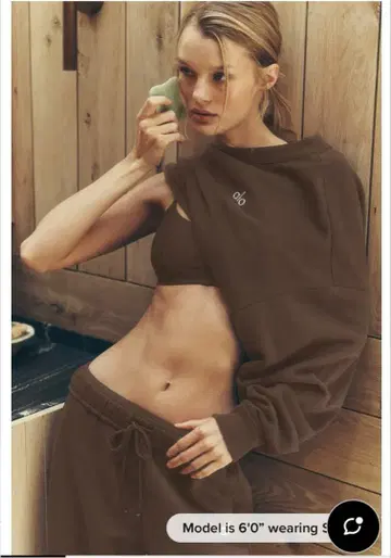 alo 브라운 스웨트 셔츠 M 사이즈