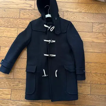 드로어 블랙 더플 코트 36