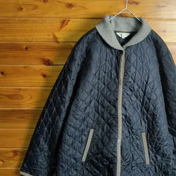 퀼팅 자켓 아우터 블랙 울 M 빈티지 구제 의류