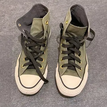 컨버스 올스타 하이컷 스니커즈 올리브