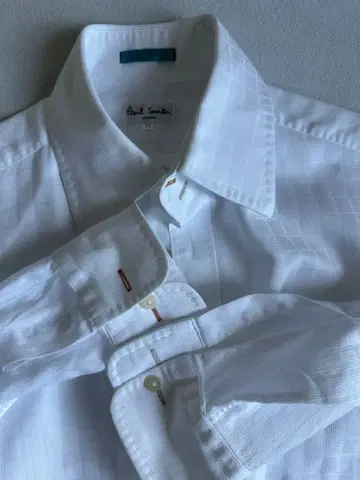 폴 스미스 화이트 체크 드레스 셔츠 M