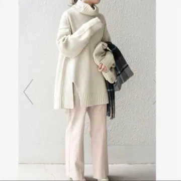 SHIPS M 사이즈 사이드 슬릿 터틀 풀오버